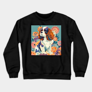 Japanese Spaniel in 80's Crewneck Sweatshirt